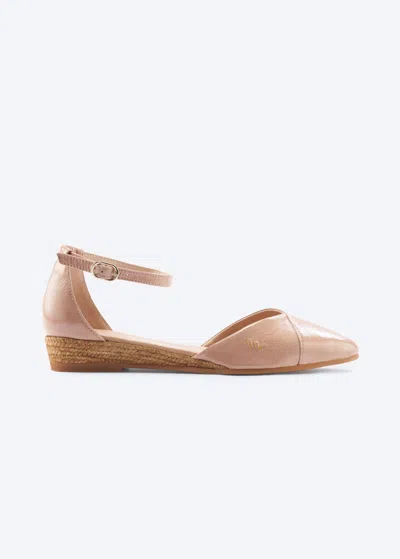 Viscata Montroig Premium Fabrics Canvas Espadrille Flats In Leather Pink
