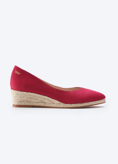 Viscata Riba Limited Edition Canvas Espadrille Wedges In Cherry