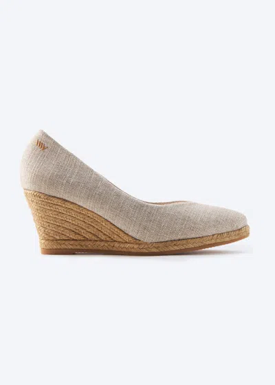 Viscata Roses Premium Fabrics V Cut Espadrille Wedges In Silver
