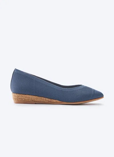 Viscata Rubina Elastic Espadrille Flats In Navy Blue