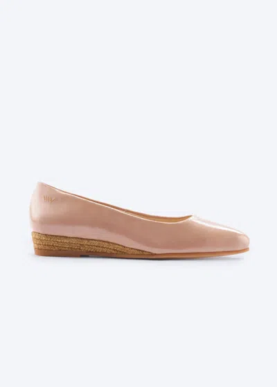 Viscata Rubina Premium Fabrics Canvas Espadrille Flats In Leather Pink