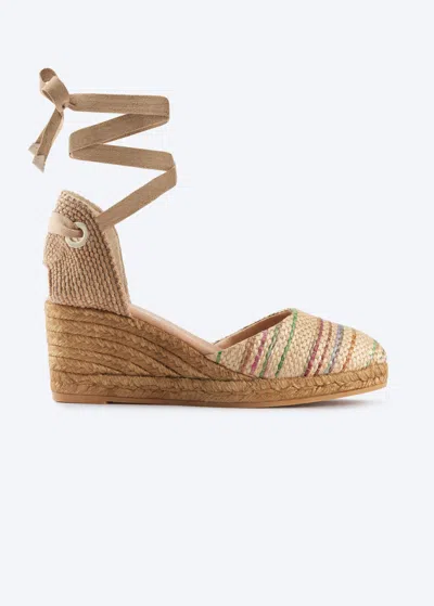Viscata Sagaro Raffia Espadrille Wedges In Multicolor