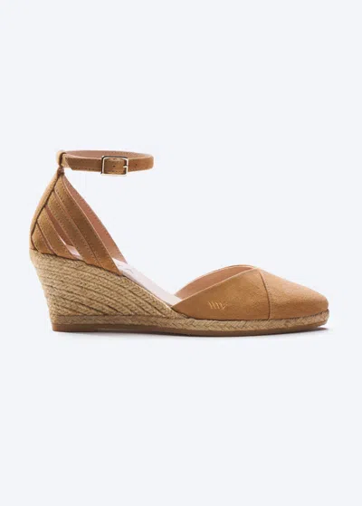 Viscata Ullastret Suede Espadrille Wedges In Camel