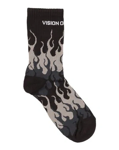 Vision Of Super Man Socks & Hosiery Black Size Onesize Cotton, Polyamide, Elastane