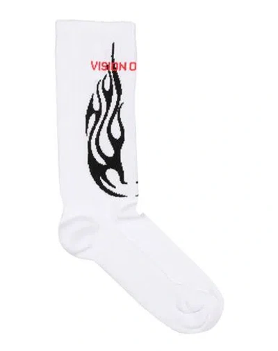 Vision Of Super Man Socks & Hosiery White Size Onesize Cotton, Polyamide, Elastane