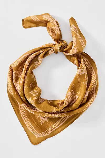 Vismaya 100% Silk Hair Scarf In Green