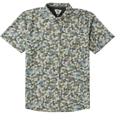 Vissla Jungalo Hybrid Eco Short-sleeve Shirt In Army