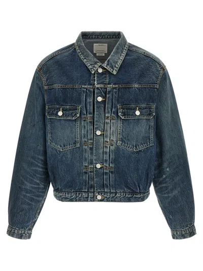 Visvim Navy Blue Distressed Jacket