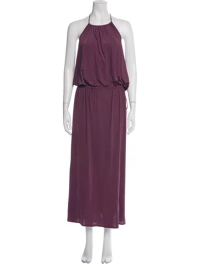 Pre-owned Vitamin A Halterneck Long Dress In Purple