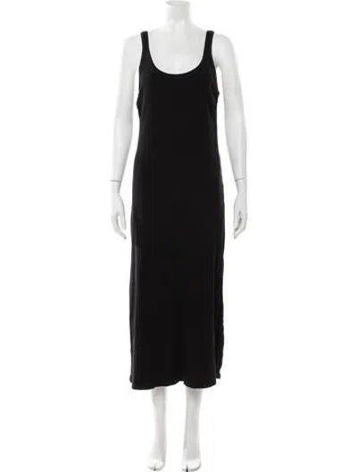 Pre-owned Vitamin A Scoop Neck Long Dress In Black