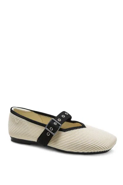 Vivaia Myriel Square-toe Ballet Flats Margot Mary Jane 3.0 In White