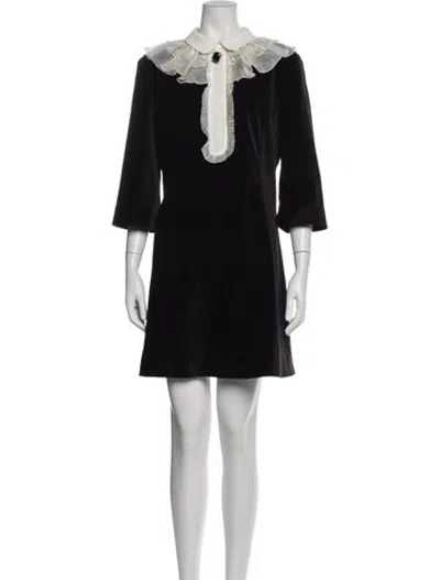 Pre-owned Vivetta Mini Dress In Black