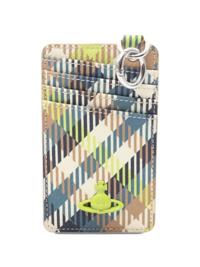 Pre-owned Vivienne Westwood 2020 Orb Vertical Cardholder In Green