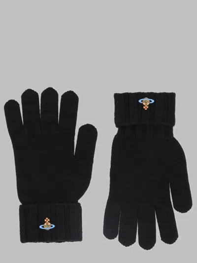 Vivienne Westwood Cashmere Gloves For Women In Black