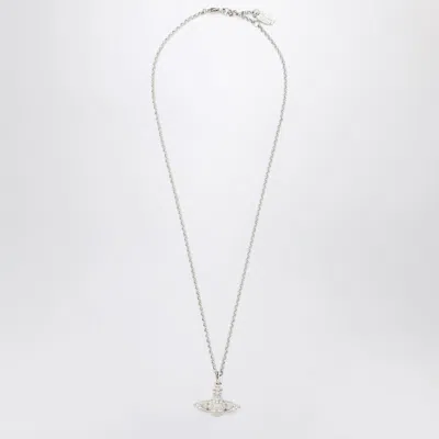 Vivienne Westwood Mini Bas Relief Pendant Necklace In Silver In Metallic