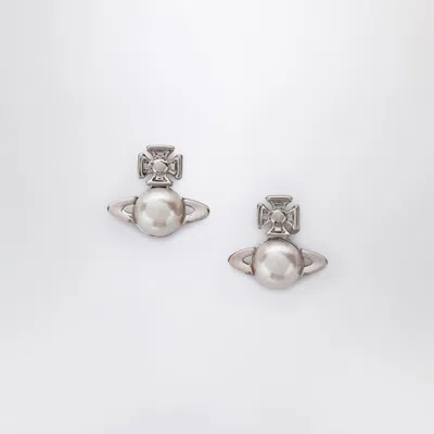 Vivienne Westwood Silver Balbina Earrings With Pearl