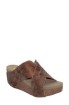 Volatile Firefly Water Resistant Wedge Platform Sandal In Bronze