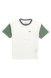 Volcom Kids' Overgrown Colorblock Cotton Cotton Pocket T-shirt In Fir Green