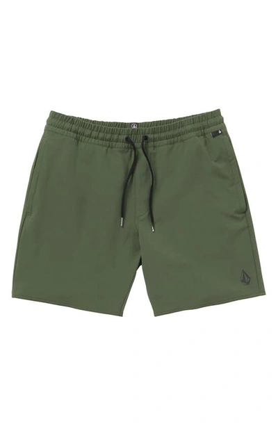 Volcom Nomoly Hybrid Shorts In Green