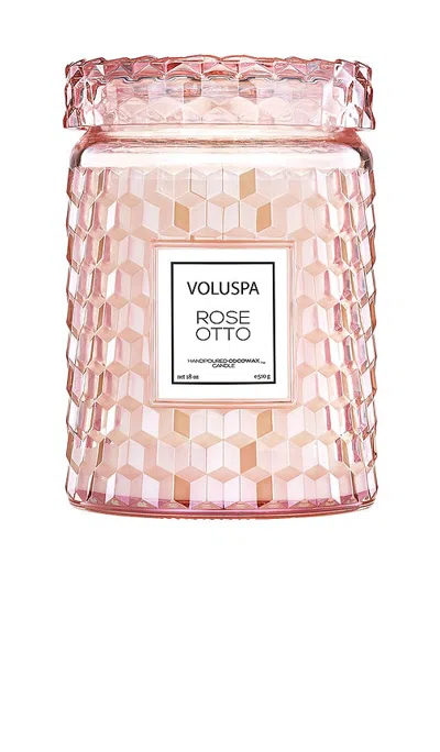 Voluspa Rose Otto Large Jar Candle In Pink