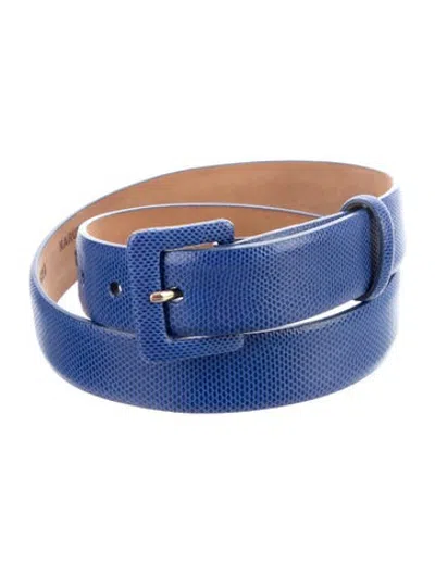 Pre-owned W. Kleinberg Karung Belt In Blue