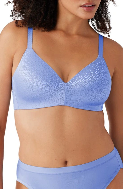 Wacoal Women's Back Appeal Wirefree Contour Bra 856303 In Blue Hydrangea