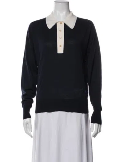 Pre-owned Wales Bonner Merino Wool Sweater In Blue