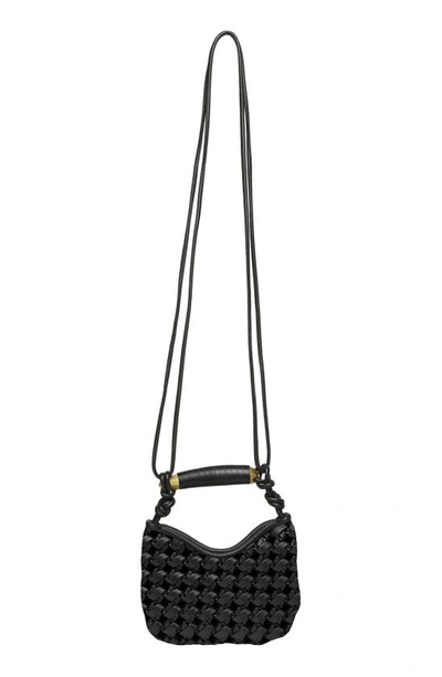 Walter Baker Hazel Mini Hobo Crossbody Bag In Black