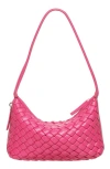 Walter Baker Hazel Woven Shoulder Bag In Bright Pink