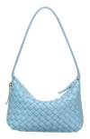 Walter Baker Hazel Woven Shoulder Bag In Sky Blue