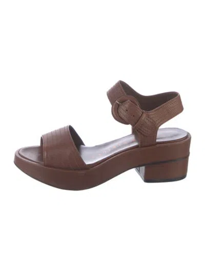 Pre-owned Walter Steiger Leather Sandals In Brown
