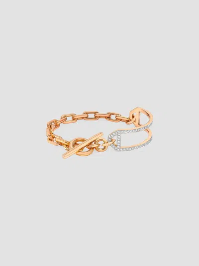 Walters Faith Women's Saxon 18k Rose Gold & Diamond Side Cuff Chain Link Bracelet