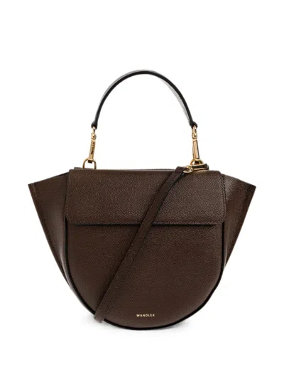 Wandler Mini Hortensia Leather Tote Bag In Brown