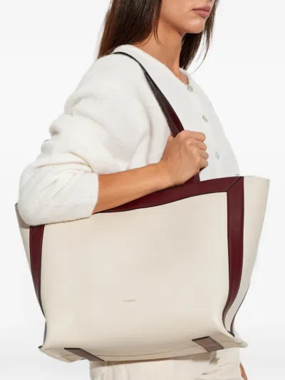 Wandler Mittelgrosse Tote Bag Aus Leder In White