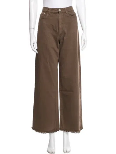 Pre-owned Wandler Wide Leg Pants In Brown