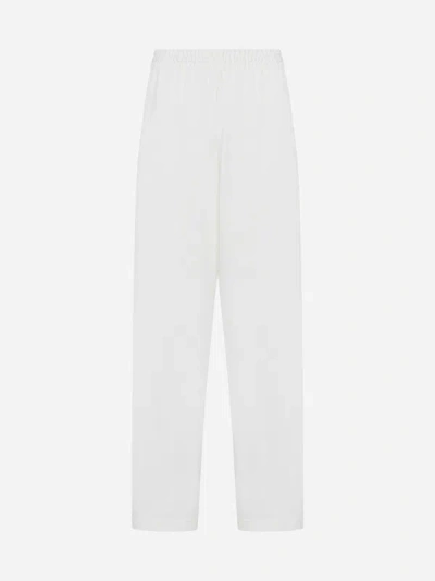 Wardrobe.nyc Cotton Track Pants In Off White
