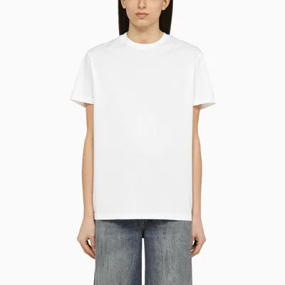 Wardrobe.nyc | White Cotton Crew-neck T-shirt