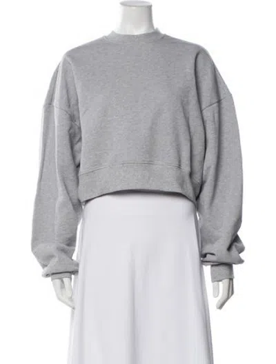 Pre-owned Wardrobe.nyc Crew Neck Long Sleeve Sweatshirt In Grey