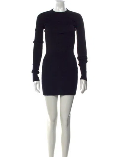 Pre-owned Wardrobe.nyc Wool Mini Dress In Black