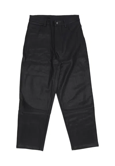 Wasted Paris Men's Long Trousers Faux Leather Casper Pant Black