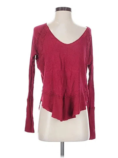 Pre-owned We The Free Pullover Sweater In Burgundy