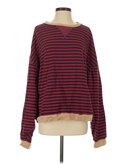 Pre-owned We The Free Pullover Sweater In Burgundy