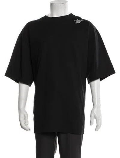 Pre-owned We11 Done Graphic Print Crew Neck T-shirt In Black