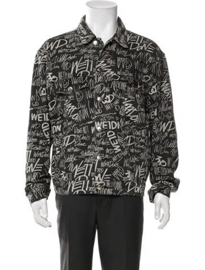 Pre-owned We11 Done Graphic Print Jacket In Black