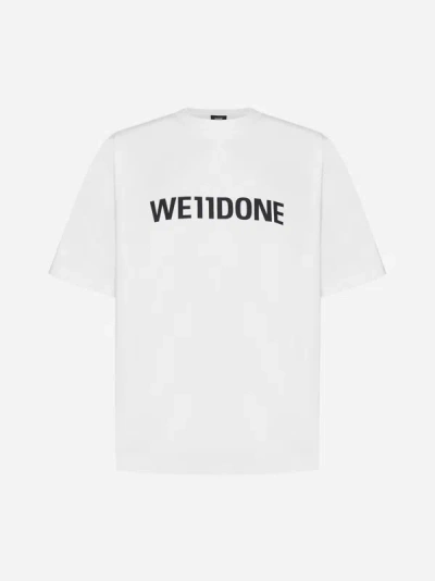We11 Done Logo Cotton T-shirt In White