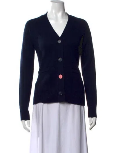 Pre-owned Wear Cissa V-neck Sweater In Blue