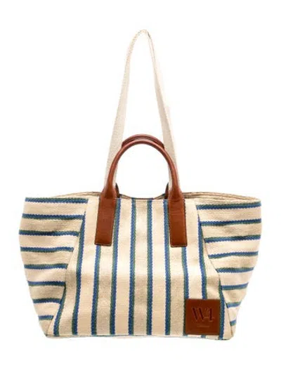 Pre-owned We-ar4 Canvas Tote In Neutrals
