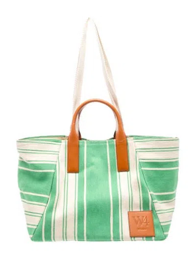 Pre-owned We-ar4 Canvas Tote In Neutrals