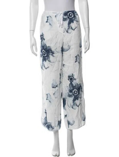 Pre-owned We-ar4 Linen Wide Leg Pants In Blue