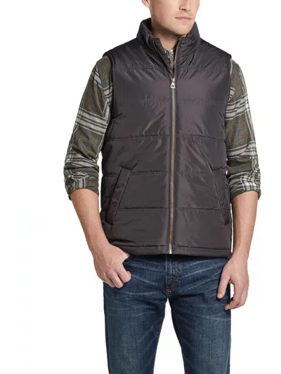 Weatherproof Vintage Mens Quilted Polyester Vest In Gray
